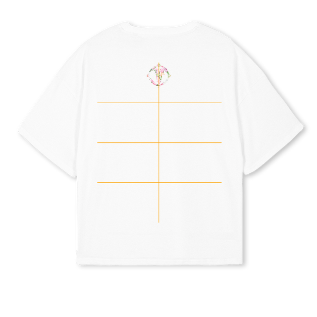 CLRFLWR White Oversized Boxy Tee.