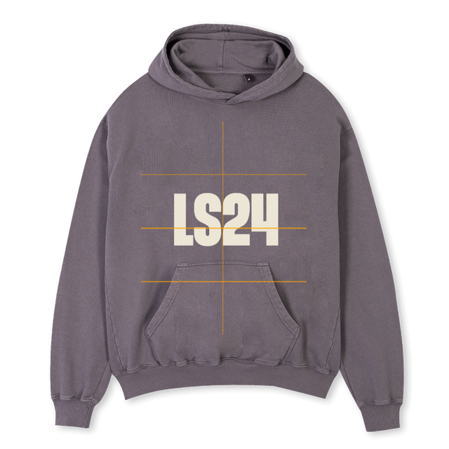 TTTTTTTTT Pigment Grey Oversized Hoodie.