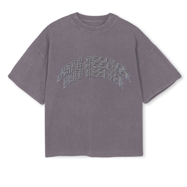 VAYUUUU_2 Pigment Grey Oversized Boxy Tee.