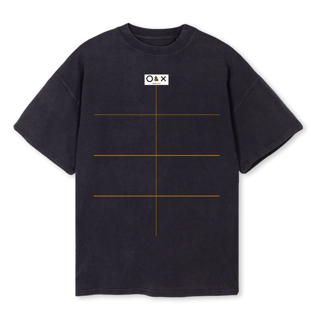 BOXLOGOFRONTTEE_1 Vintage Black Oversized Tee.