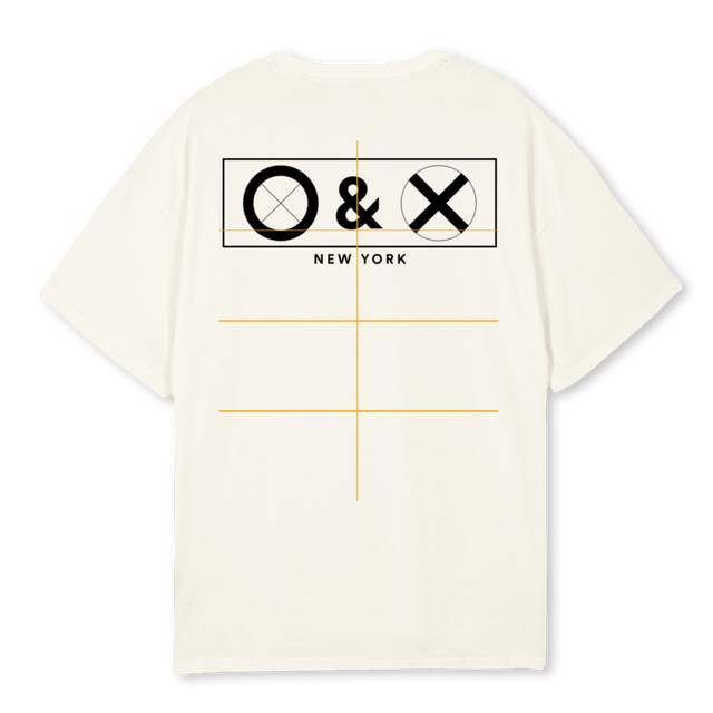 BOXLOGOTEETWO Cream Oversized Tee.