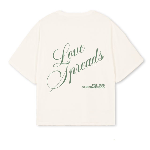 QATWOFOUR Vintage White Oversized Boxy Tee.