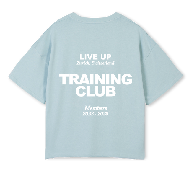 KJIUHJ Cold Blue Oversized Boxy Tee.