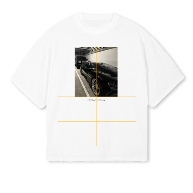NOSTRUGGLENOJOURNEY White Oversized Boxy Tee.