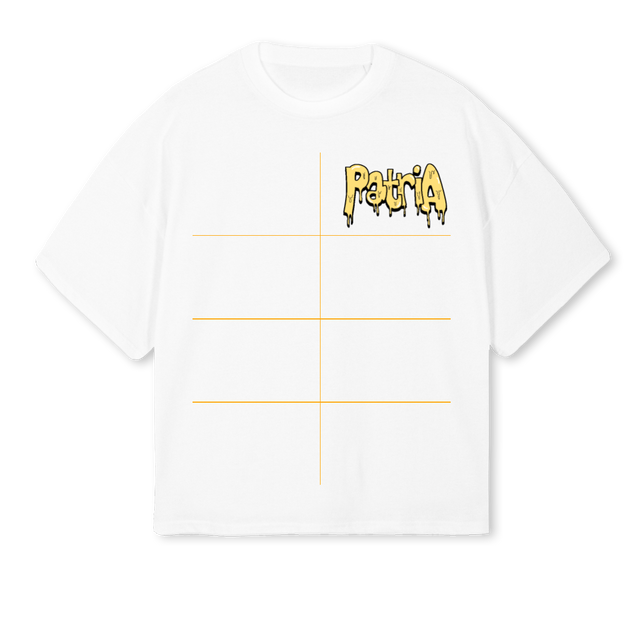 DRIPFAITHOVERFEAR White Oversized Boxy Tee.