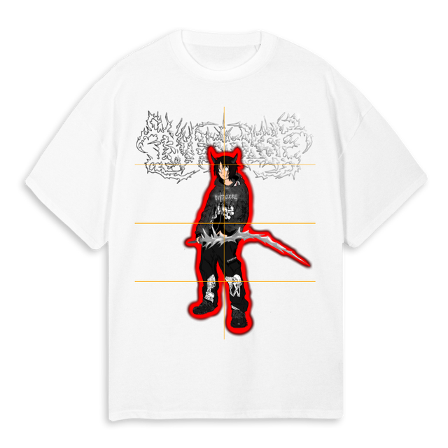CHARACTER_1 White Oversized Tee.