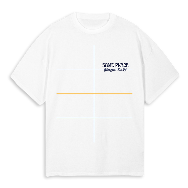 SPNAVY White Oversized Tee.