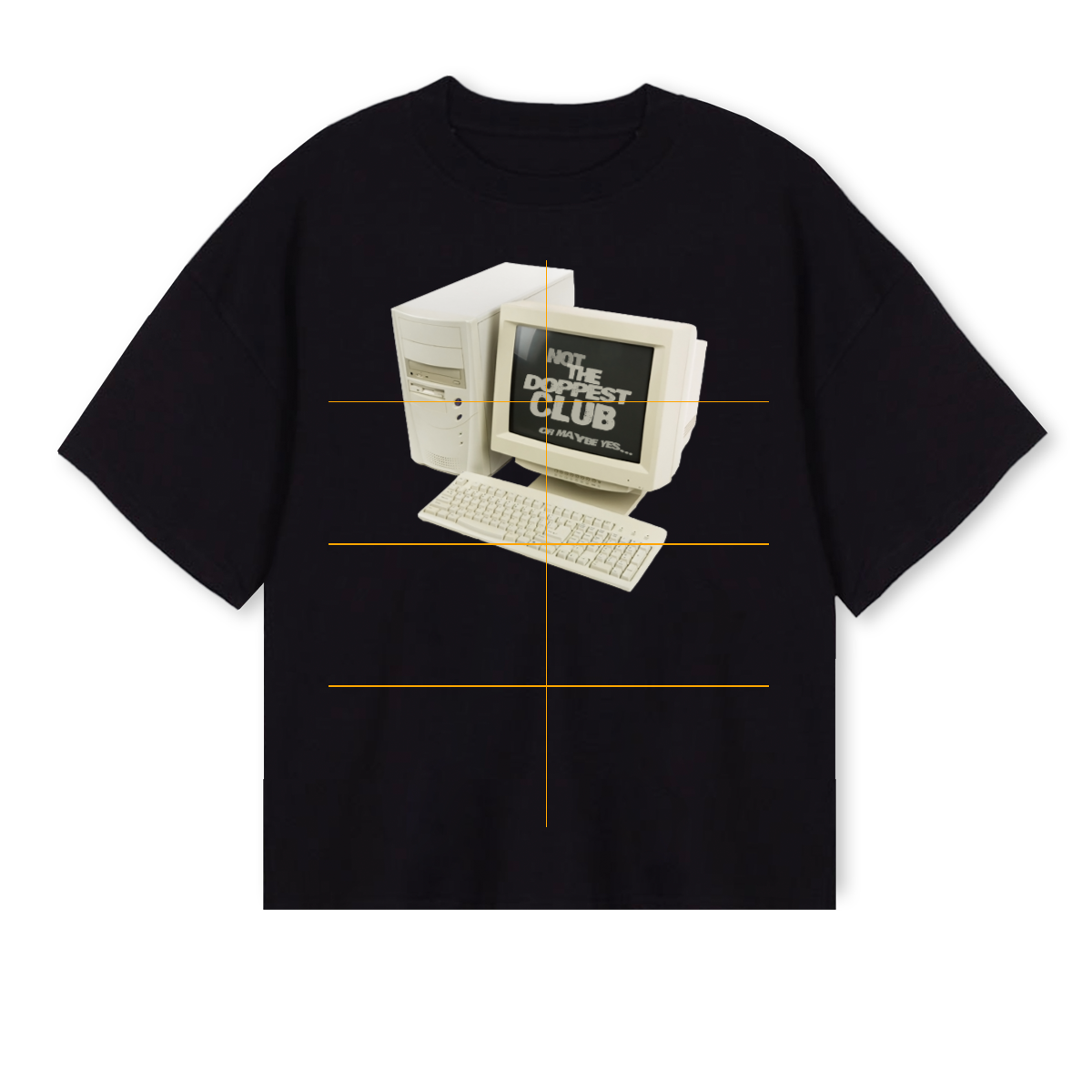 VENTANA Black Oversized Boxy Tee. – WATC STUDIO