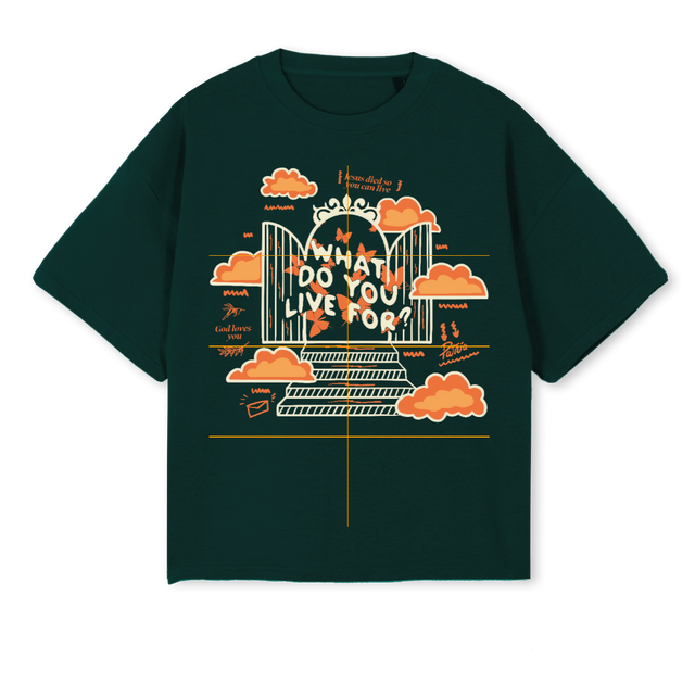 LIVEFORGREEN Wild Green Oversized Boxy Tee.