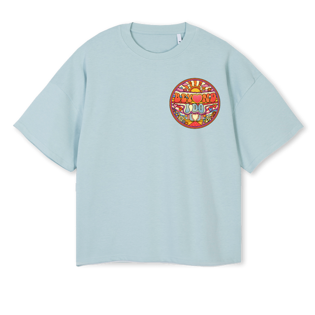 BIDSHIRT Cold Blue Oversized Boxy Tee.