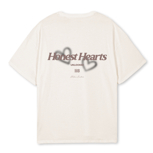 HSBASICTEEOFFWHITE Vintage White Oversized Tee.