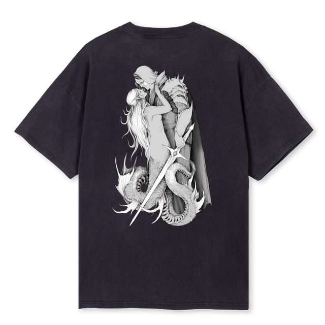 LAMIA  Vintage Black Oversized Tee.