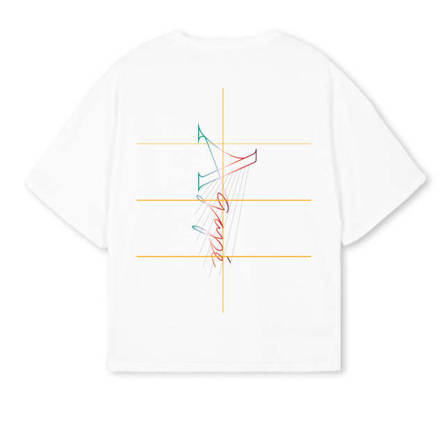 SPXAGAPE White Oversized Boxy Tee.