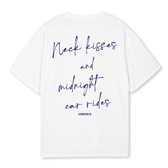 NECKKISSESS White Oversized Tee.