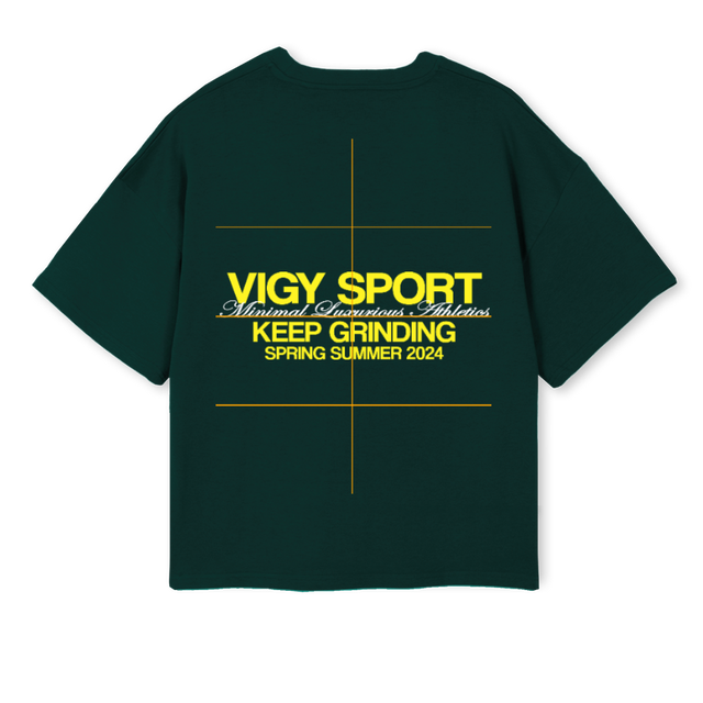 FUNDAMENTALGREEN Wild Green Oversized Boxy Tee.