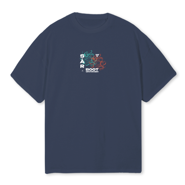 BOOTGRONINGEN Navy Blue Oversized Tee.