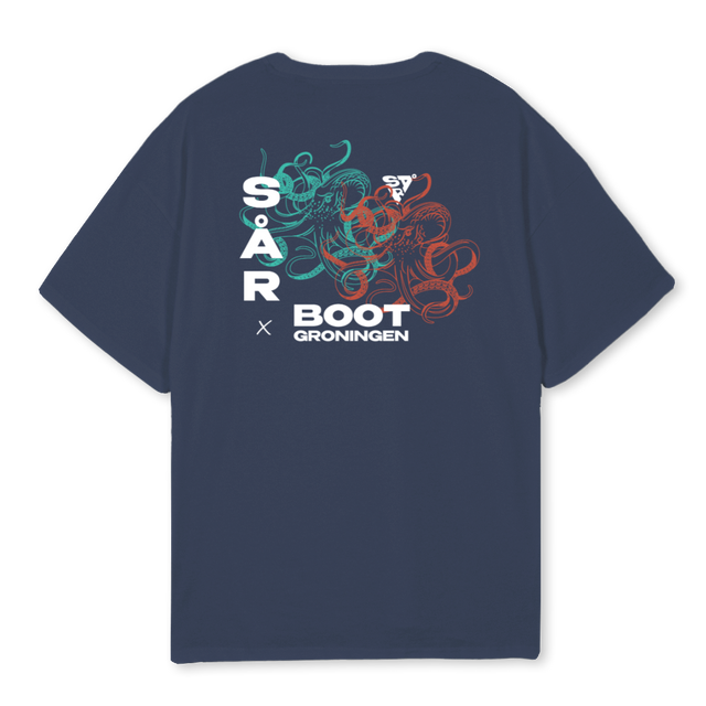 BOOTGRONINGEN Navy Blue Oversized Tee.