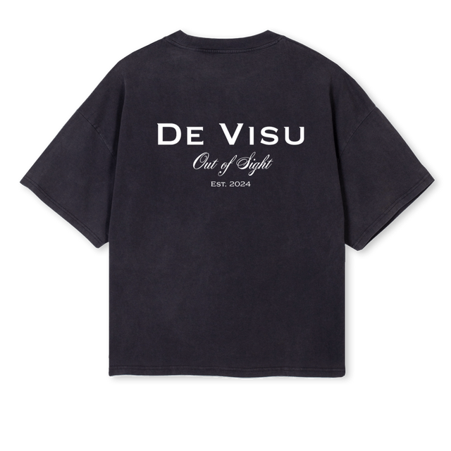 FIRSTSAMPLEDEVISUBLK Vintage Black Oversized Boxy Tee.