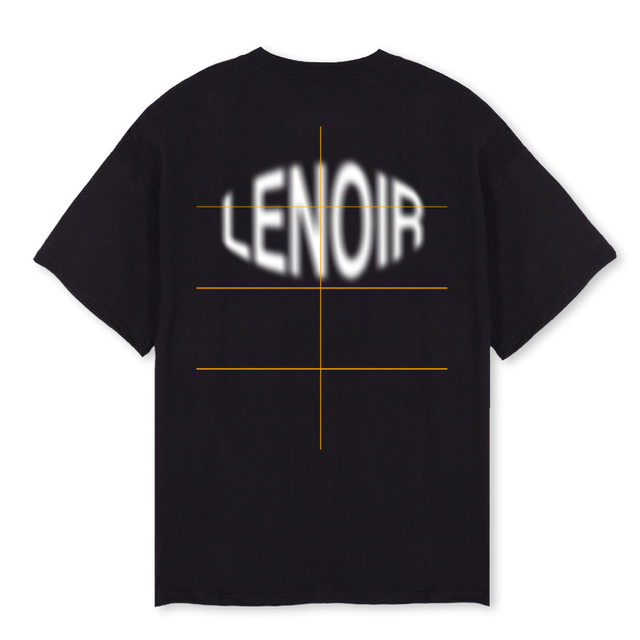 BLACKBLURLENOIR  Black Oversized Tee.