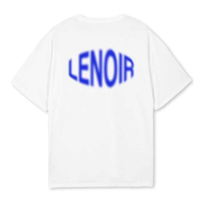 BLUEBLURLENOIR White Oversized Tee.