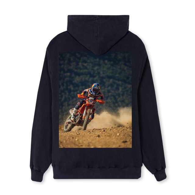 DEFINITIUA Vintage Black Regular Hoodie.