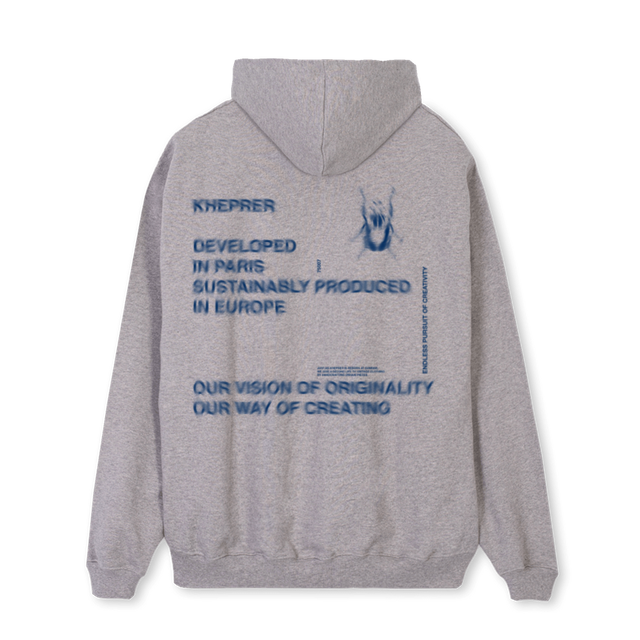 BLURHOODIE Grey Marl Regular Hoodie.
