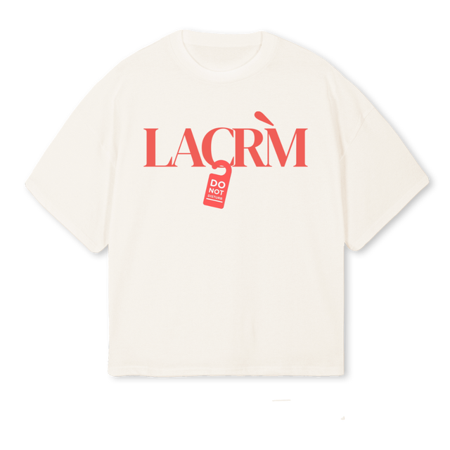LACRM  Vintage White Oversized Boxy Tee.