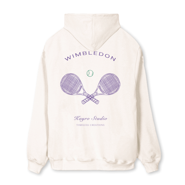 WIMBLEDONFINALFINAL Vintage White Regular Hoodie.
