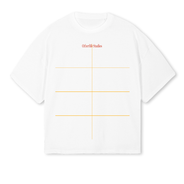 CAPSULAROJA White Oversized Boxy Tee.