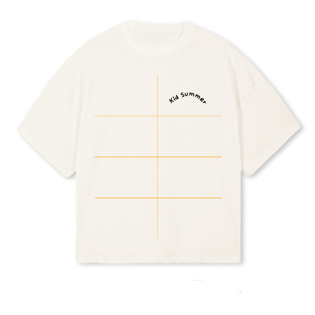 KIDSUMMERROSEBOY Vintage White Oversized Boxy Tee.