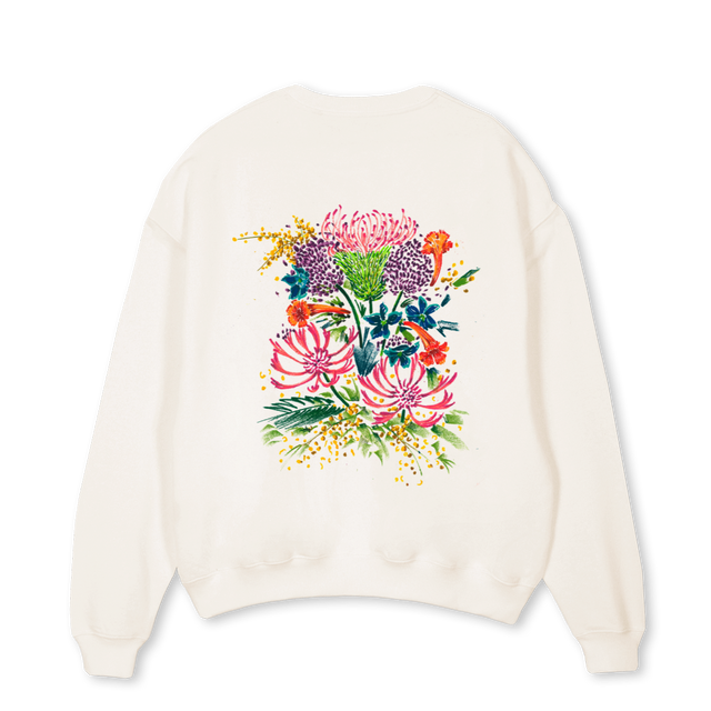 COASTLINEYURII Vintage White Oversized Crewneck Sweater.