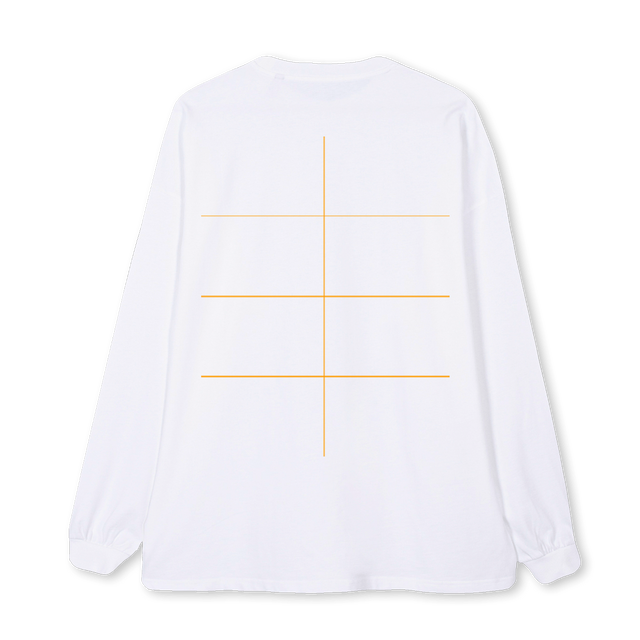 LONGSLCAMLBLUE White Oversized LS Tee.