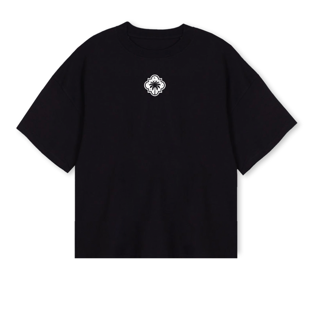 SHIRTCAMLW Black Oversized Boxy Tee.