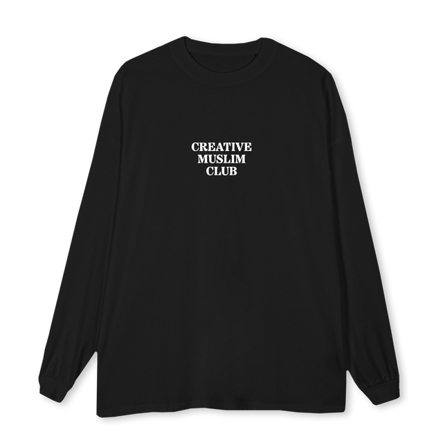 LONGSLEEVEPALM Black Oversized LS Tee.