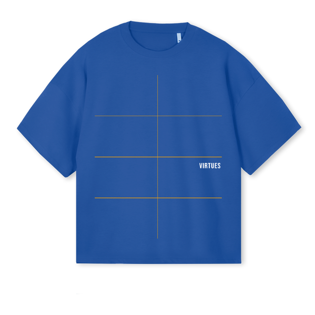 LAPLAYABLUE  Cobalt Blue Oversized Boxy Tee.