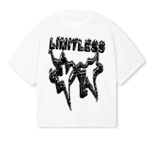 ROCKSTARTEE White Oversized Boxy Tee.