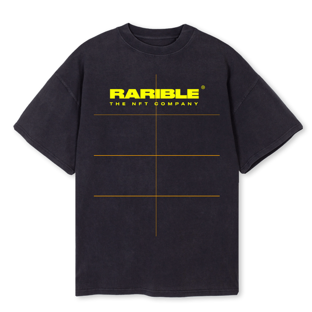 RARIBLES Vintage Black Oversized Tee.