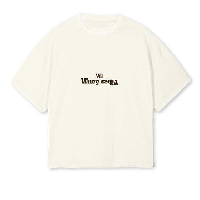 NDJWC Cream Oversized Boxy Tee.
