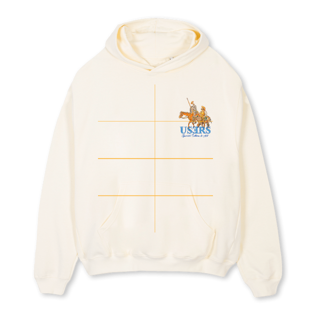 QUIXOTEHOODIE Cream Oversized Hoodie.