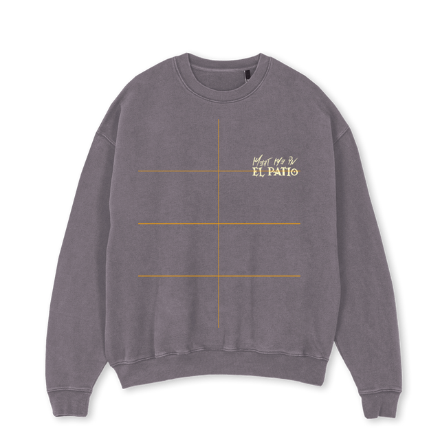 HOTELCREWNECK Pigment Grey Oversized Crewneck Sweater.