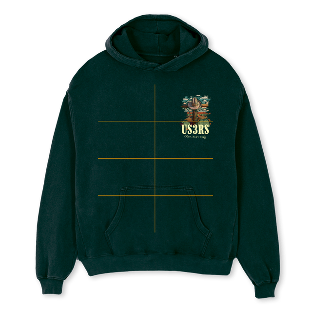 VAQUEROHOODIE Wild Green Oversized Hoodie.