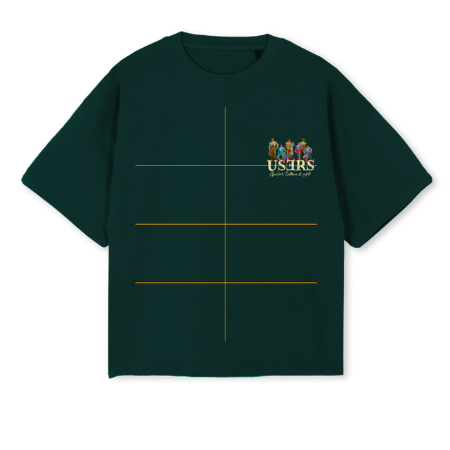 TIMBALESBOXYTEE Wild Green Oversized Boxy Tee.