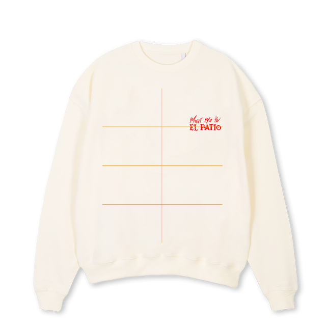 TARDEOSCREWNECK Cream Oversized Crewneck Sweater.