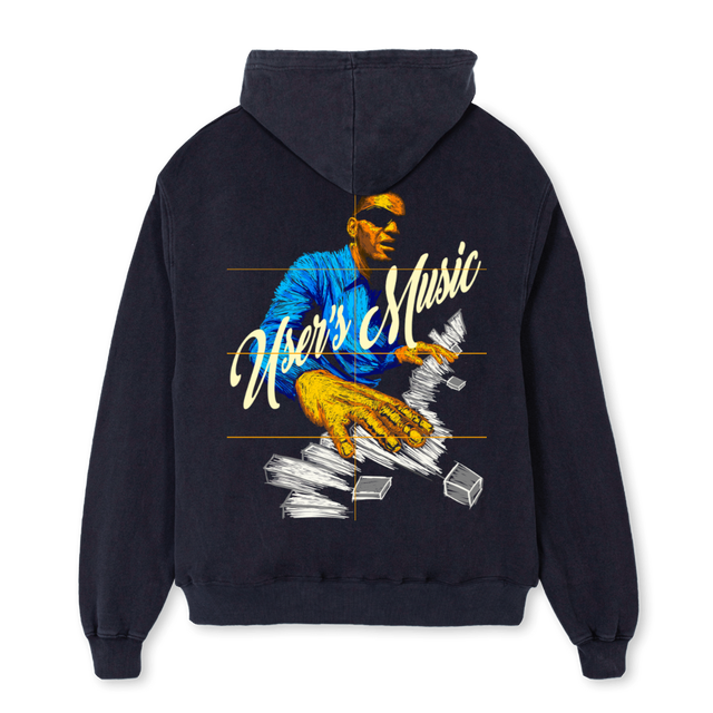 WILLPAINTHOODIE Vintage Black Oversized Hoodie.