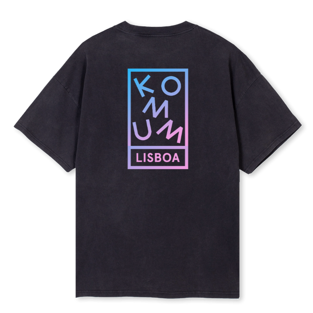KOMUM Vintage Black Oversized Tee.
