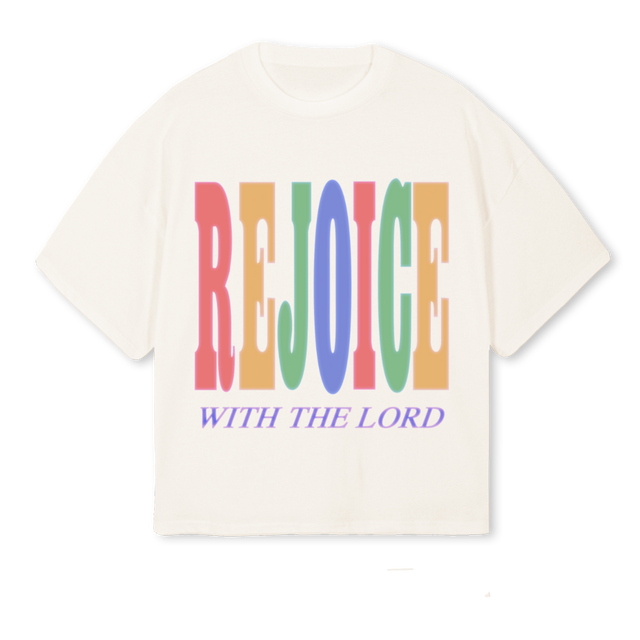 REJOICEWTL Vintage White Oversized Boxy Tee.