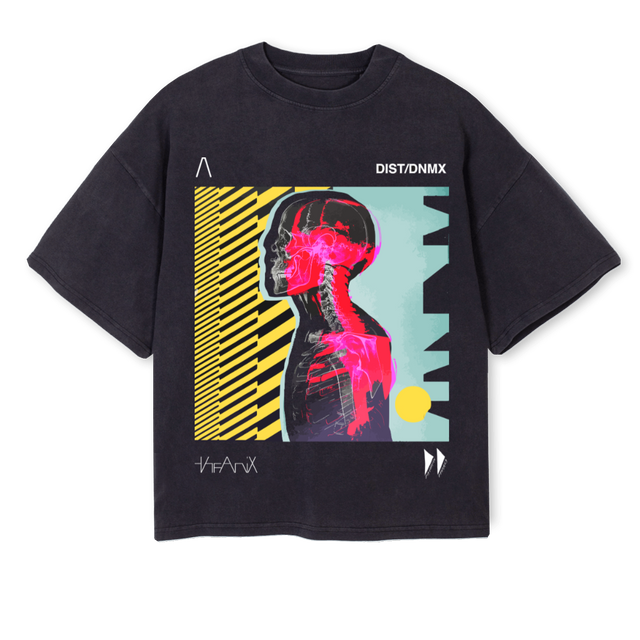 XRAY  Vintage Black Oversized Boxy Tee.