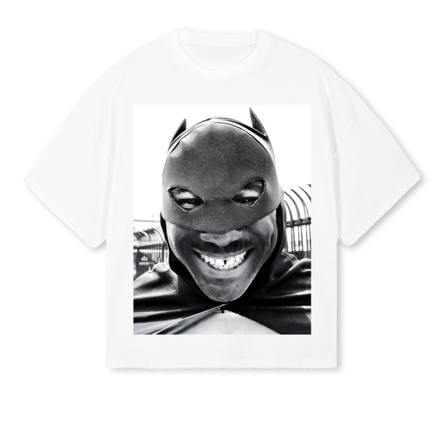 SUPERHEROTWO White Oversized Boxy Tee.