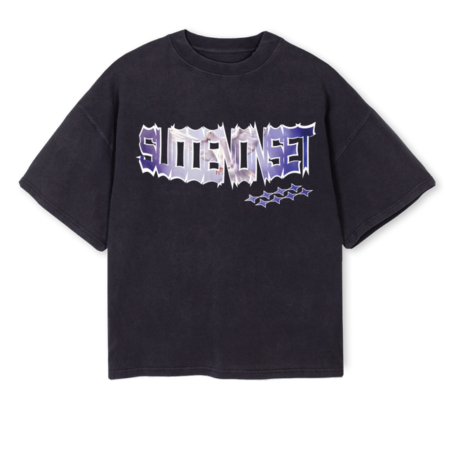 SK Vintage Black Oversized Boxy Tee.