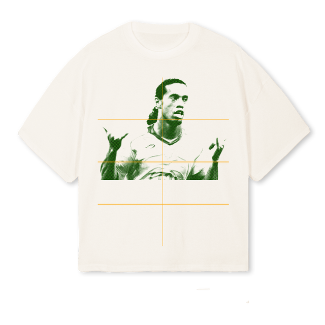 DINHOTEEE Vintage White Oversized Boxy Tee.